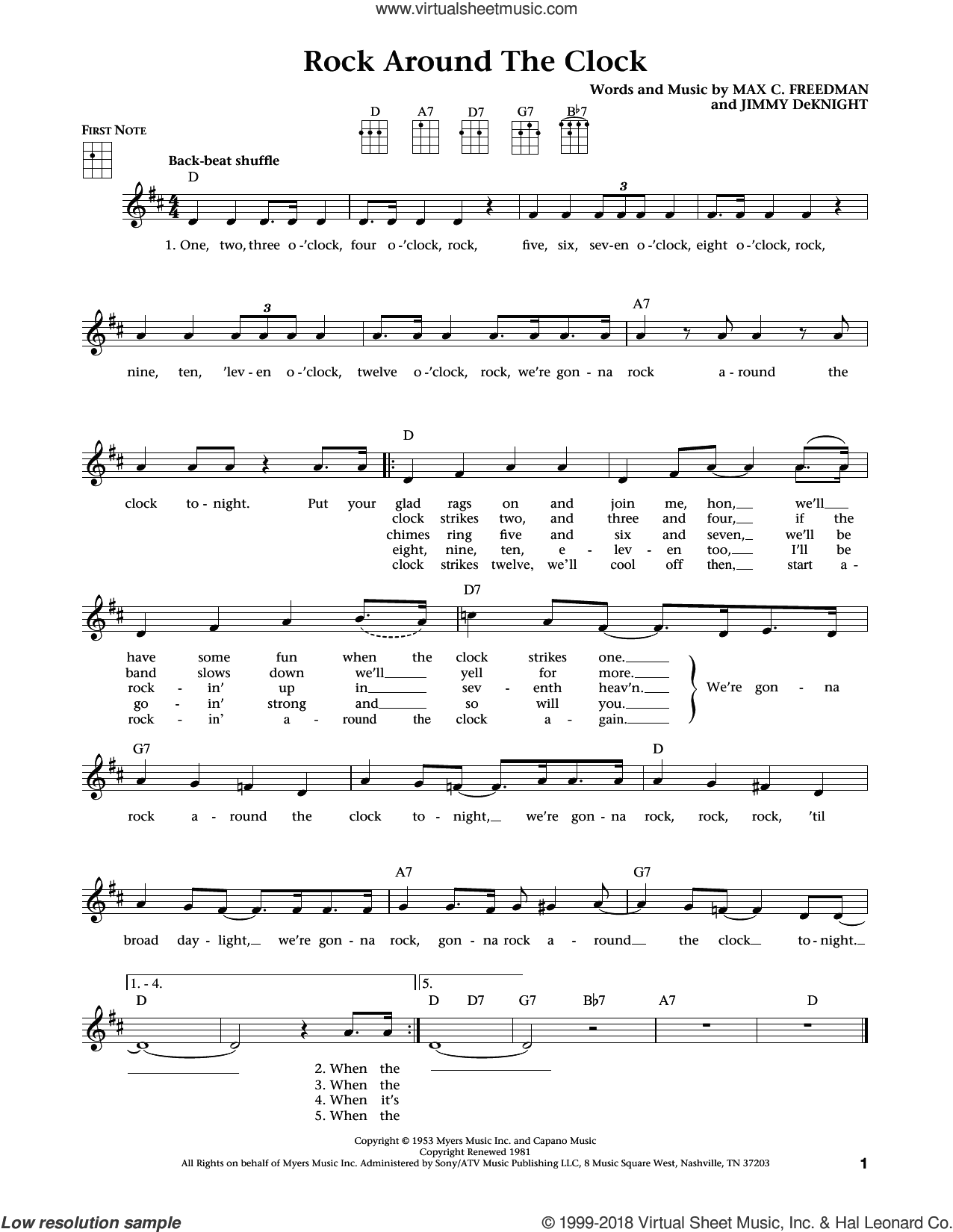 Rock Around The Clock (from The Daily Ukulele) (arr. Liz and Jim Beloff)