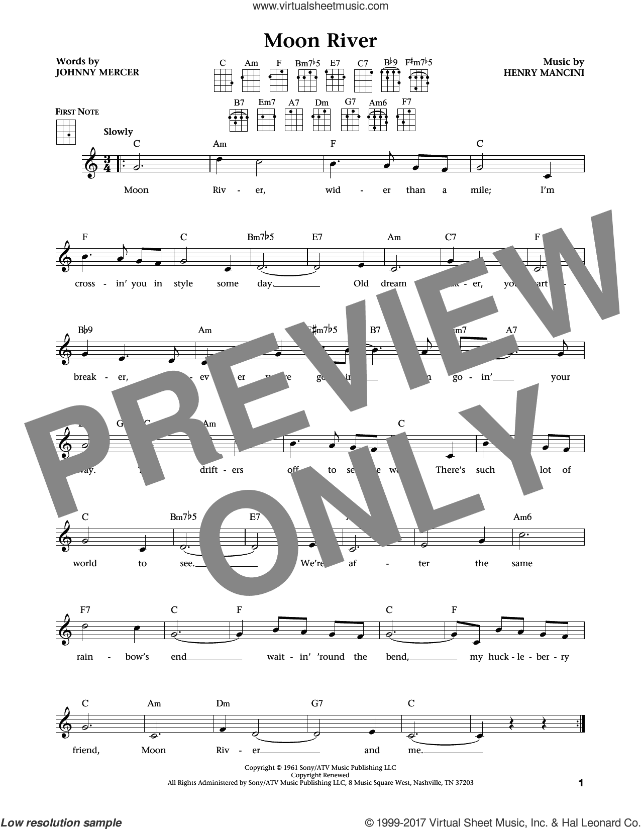 Moon River (from The Daily Ukulele) (arr. Liz and Jim Beloff)