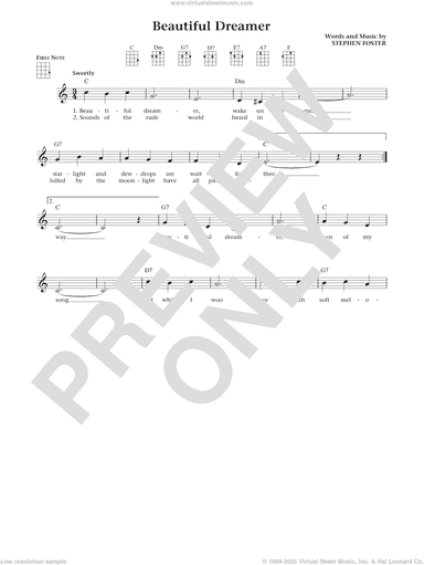 Beautiful Dreamer (from The Daily Ukulele) (arr. Liz and Jim Beloff)