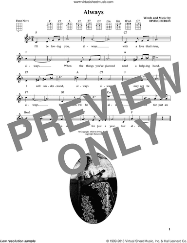 Always (from The Daily Ukulele) (arr. Liz and Jim Beloff)