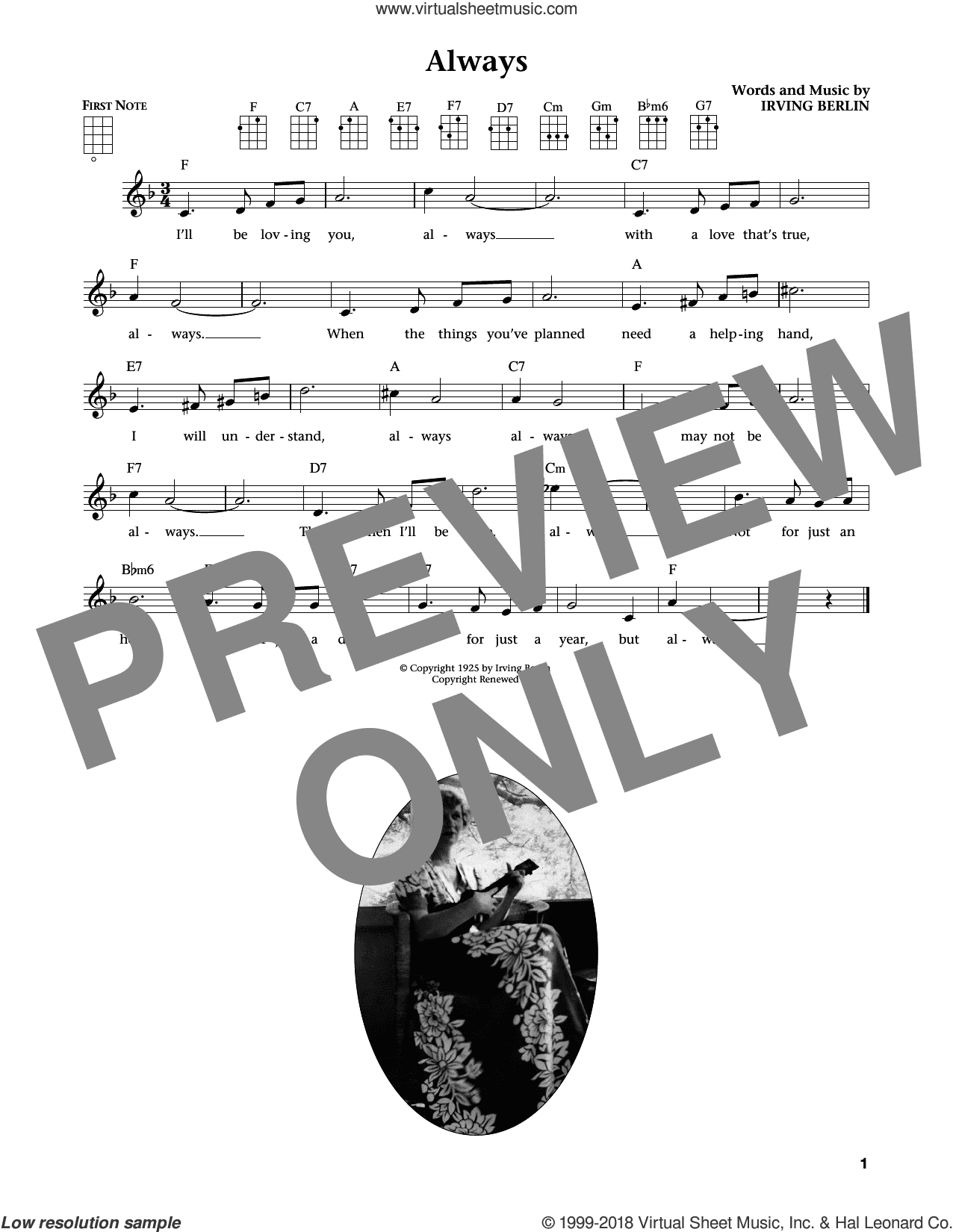 Always (from The Daily Ukulele) (arr. Liz and Jim Beloff)