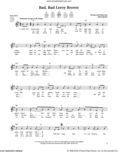 Bad, Bad Leroy Brown (from The Daily Ukulele) (arr. Liz and Jim Beloff)