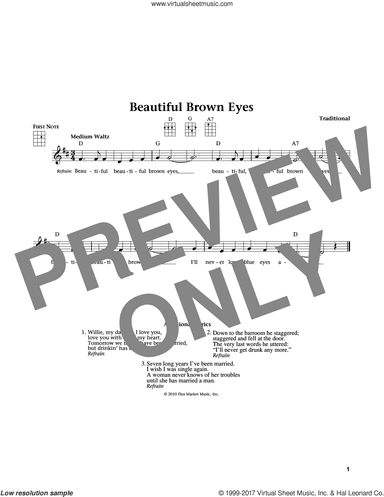 Beautiful Brown Eyes (from The Daily Ukulele) (arr. Liz and Jim Beloff)