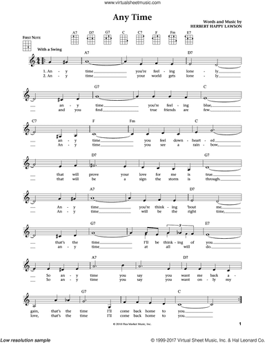 Any Time (from The Daily Ukulele) (arr. Liz and Jim Beloff)
