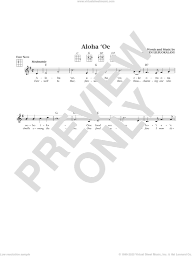 Aloha Oe (from The Daily Ukulele) (arr. Liz and Jim Beloff)