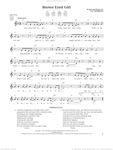 Brown Eyed Girl (from The Daily Ukulele) (arr. Liz and Jim Beloff)
