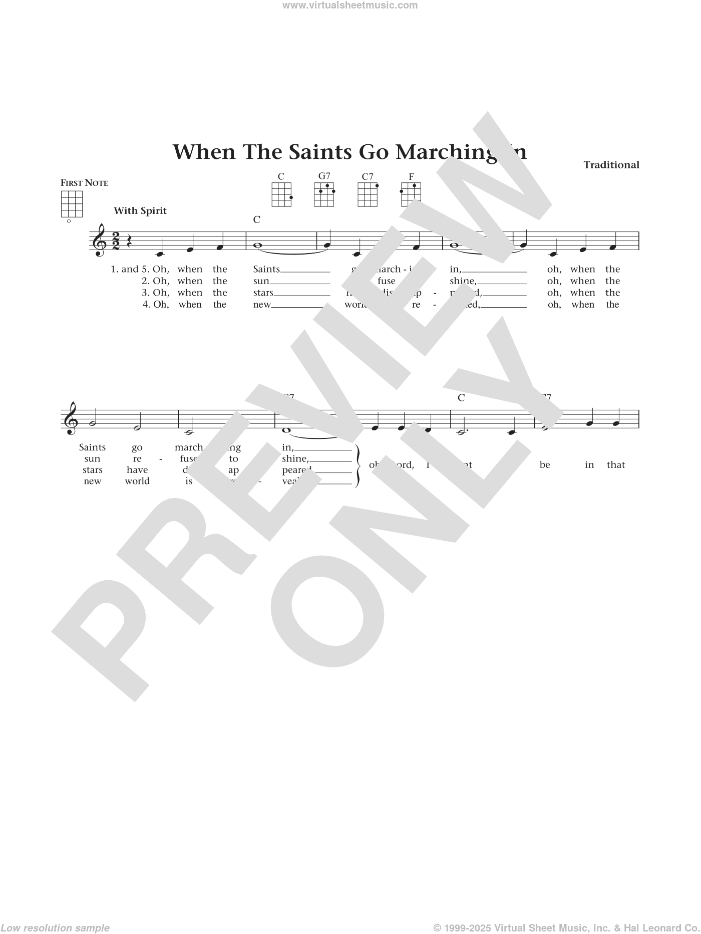 When The Saints Go Marching In (from The Daily Ukulele) (arr. Liz and Jim Beloff)
