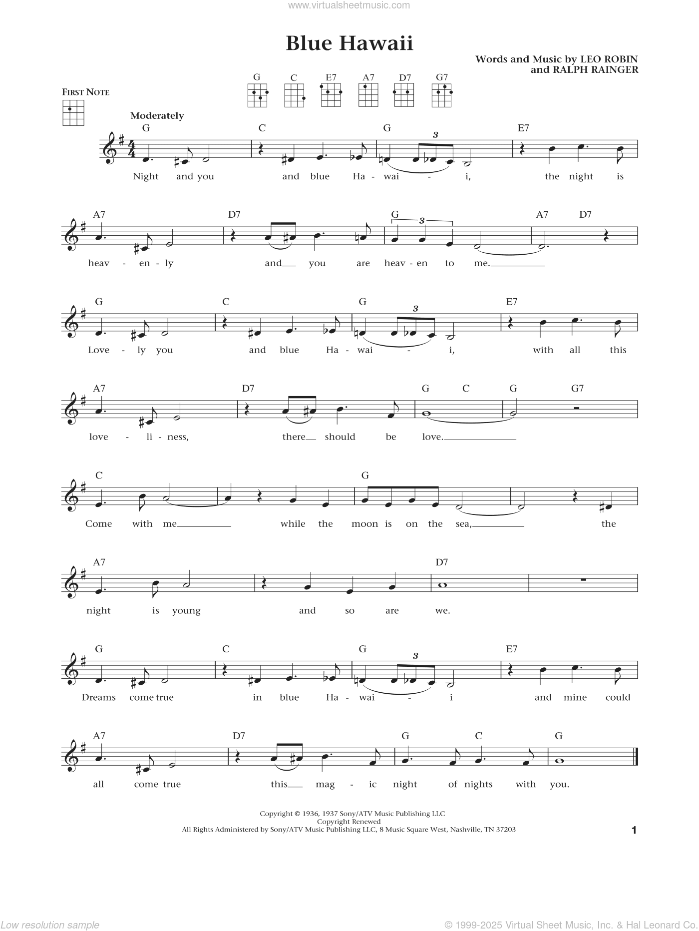 Blue Hawaii (from The Daily Ukulele) (arr. Liz and Jim Beloff)