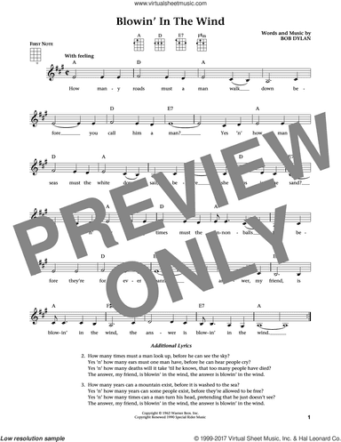 Blowin' In The Wind (from The Daily Ukulele) (arr. Liz and Jim Beloff)