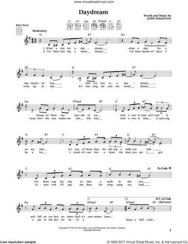 Daydream (from The Daily Ukulele) (arr. Liz and Jim Beloff)