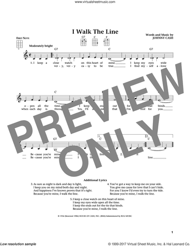 I Walk The Line (from The Daily Ukulele) (arr. Liz and Jim Beloff)