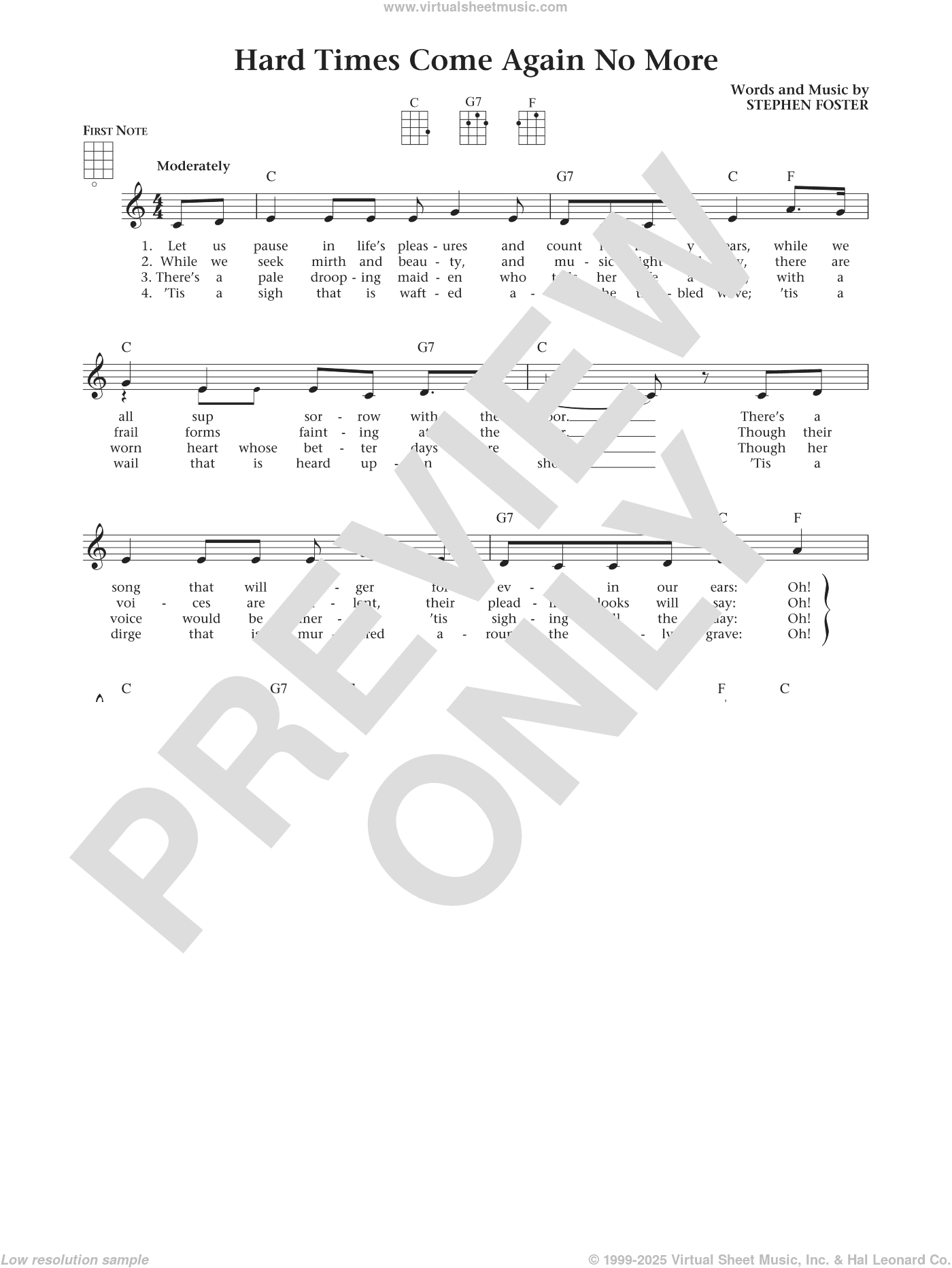 Hard Times Come Again No More (from The Daily Ukulele) (arr. Liz and Jim Beloff)