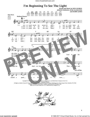 I'm Beginning To See The Light (from The Daily Ukulele) (arr. Liz and Jim Beloff)