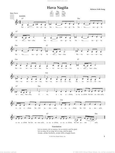 Hava Nagila (Let's Be Happy) (from The Daily Ukulele) (arr. Liz and Jim Beloff)