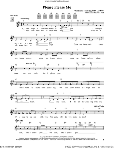 Please Please Me (from The Daily Ukulele) (arr. Liz and Jim Beloff)