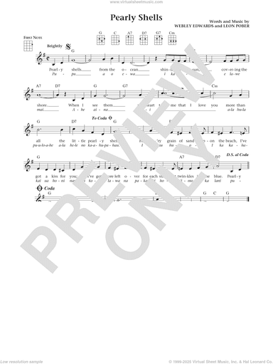 Pearly Shells (Pupu O Ewa) (from The Daily Ukulele) (arr. Liz and Jim Beloff)