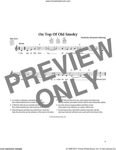 On Top Of Old Smoky (from The Daily Ukulele) (arr. Liz and Jim Beloff)