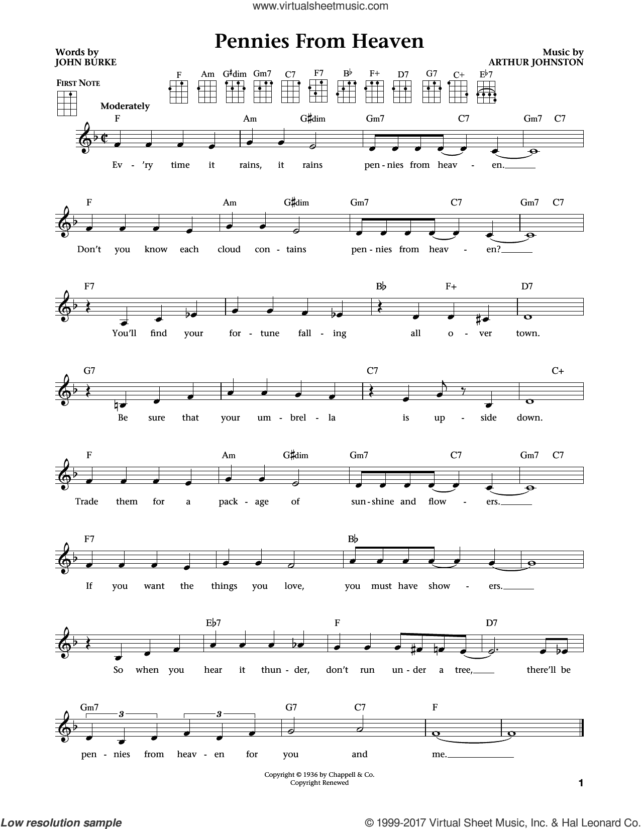 Pennies From Heaven (from The Daily Ukulele) (arr. Liz and Jim Beloff)
