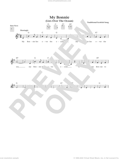 My Bonnie Lies Over The Ocean (from The Daily Ukulele) (arr. Liz and Jim Beloff)