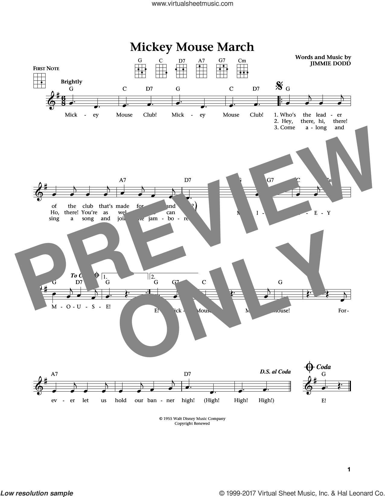 Mickey Mouse March (from The Daily Ukulele) (arr. Liz and Jim Beloff)