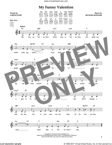 My Funny Valentine (from The Daily Ukulele) (arr. Liz and Jim Beloff)