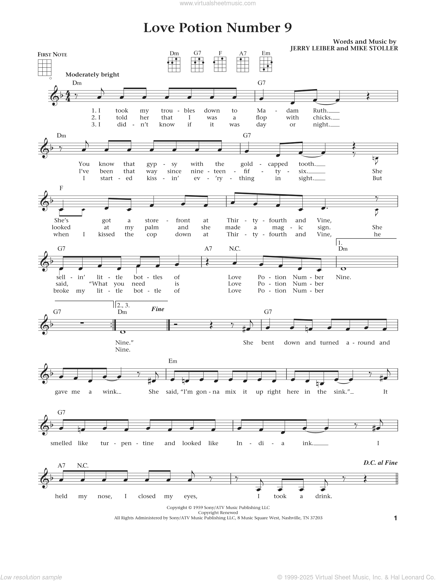 Love Potion Number 9 (from The Daily Ukulele) (arr. Liz and Jim Beloff)