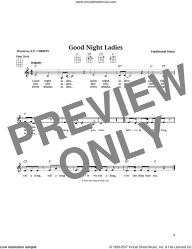 Good Night Ladies (from The Daily Ukulele) (arr. Liz and Jim Beloff)
