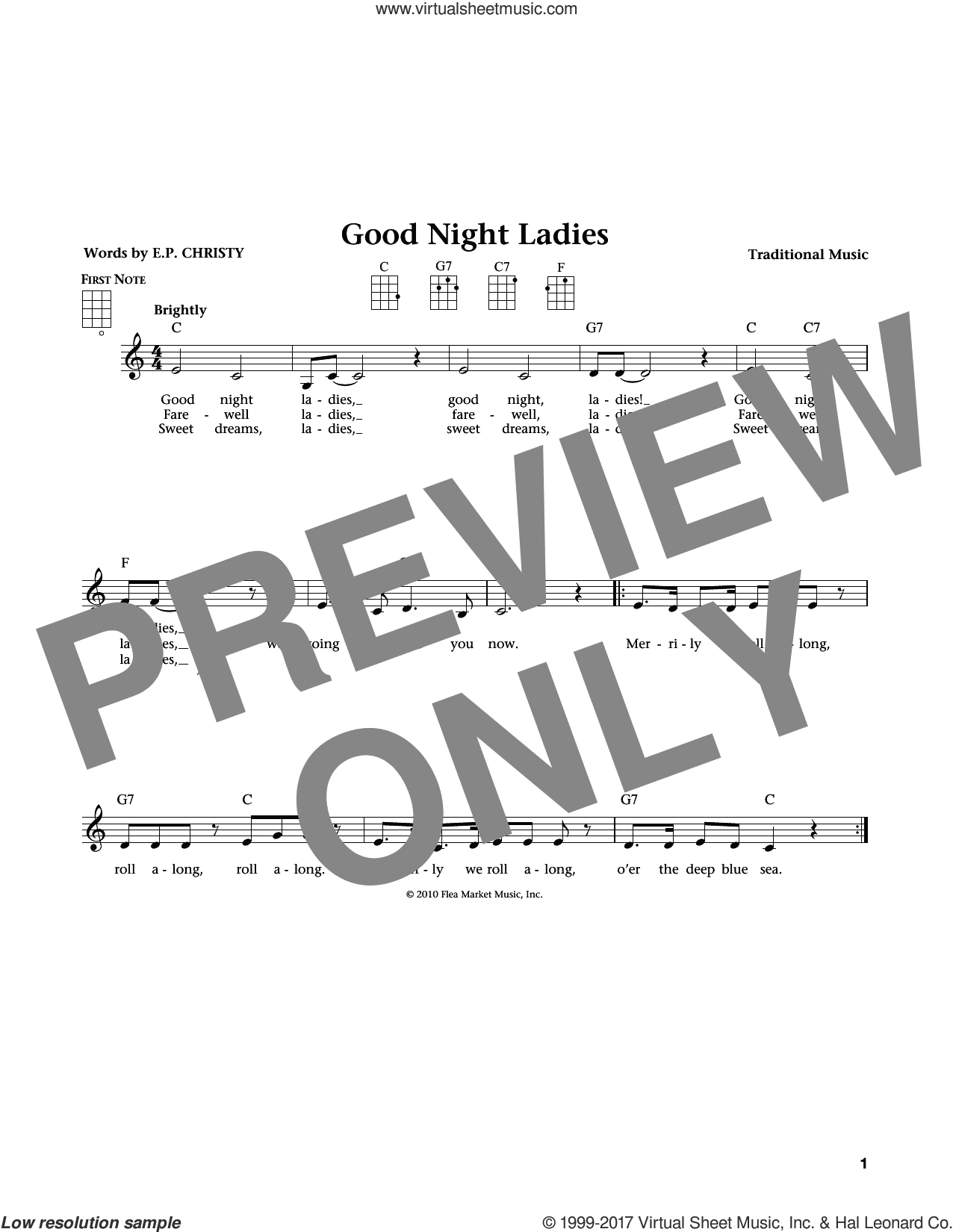 Good Night Ladies (from The Daily Ukulele) (arr. Liz and Jim Beloff)