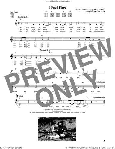 I Feel Fine (from The Daily Ukulele) (arr. Liz and Jim Beloff)