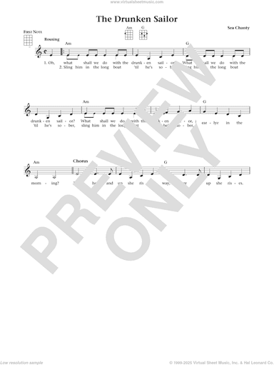 The Drunken Sailor (from The Daily Ukulele) (arr. Liz and Jim Beloff)