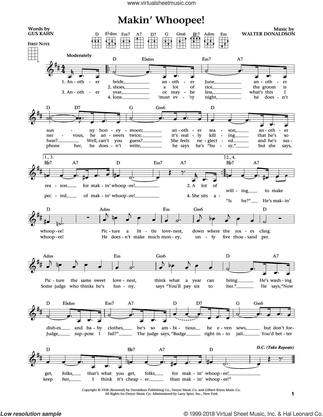 Makin' Whoopee! (from The Daily Ukulele) (arr. Liz and Jim Beloff)