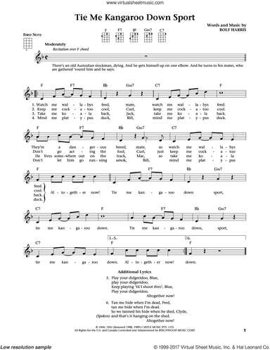 Tie Me Kangaroo Down Sport (from The Daily Ukulele) (arr. Liz and Jim Beloff)