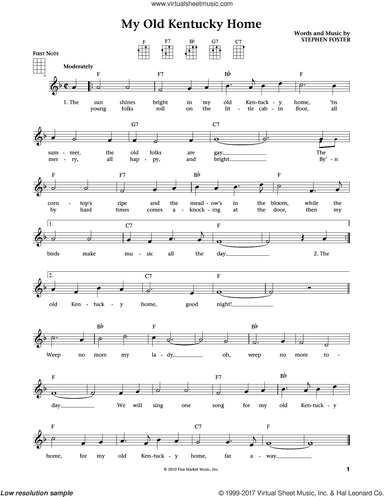 My Old Kentucky Home (from The Daily Ukulele) (arr. Liz and Jim Beloff)