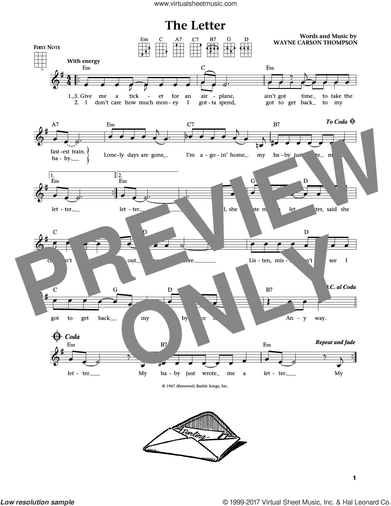 The Letter (from The Daily Ukulele) (arr. Liz and Jim Beloff)