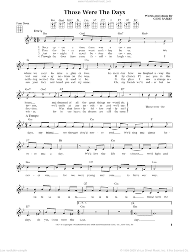 Those Were The Days (from The Daily Ukulele) (arr. Liz and Jim Beloff)