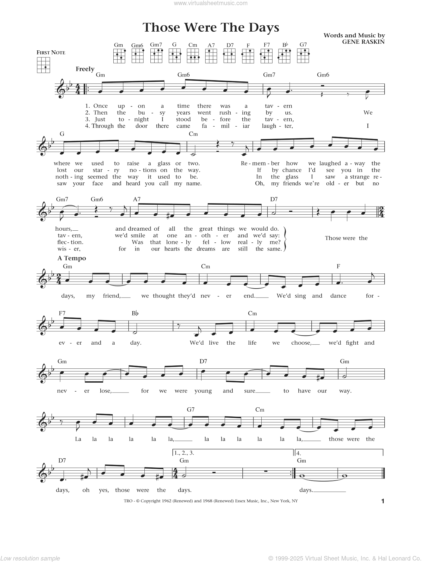 Those Were The Days (from The Daily Ukulele) (arr. Liz and Jim Beloff)