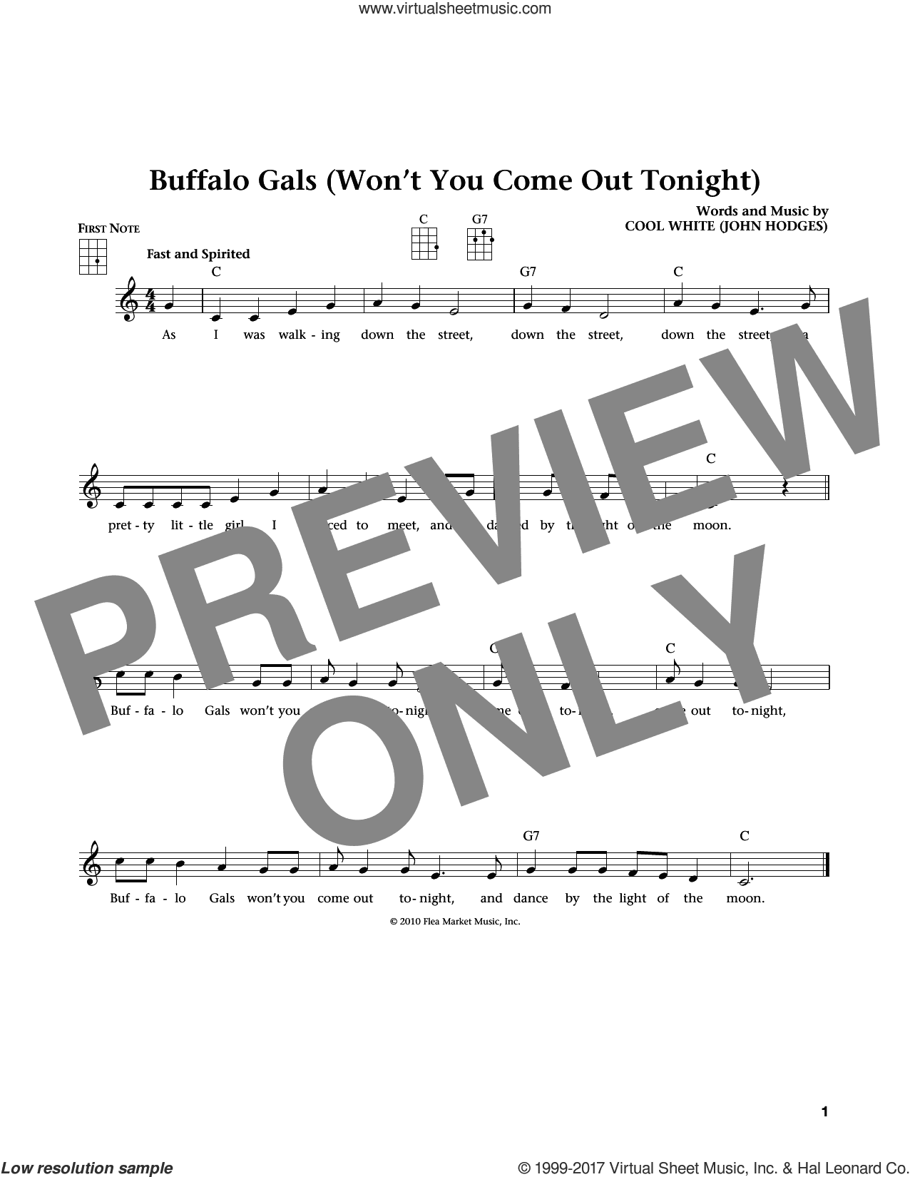 Buffalo Gals (Won't You Come Out Tonight?) (from The Daily Ukulele) (arr. Liz and Jim Beloff)