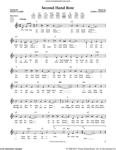 Second Hand Rose (from The Daily Ukulele) (arr. Liz and Jim Beloff)