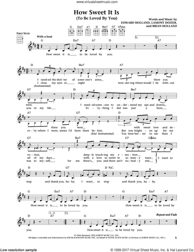 How Sweet It Is (To Be Loved By You) (from The Daily Ukulele) (arr. Liz and Jim Beloff)