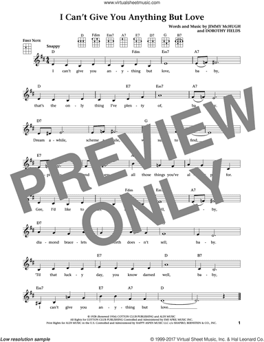 I Can't Give You Anything But Love (from The Daily Ukulele) (arr. Liz and Jim Beloff)
