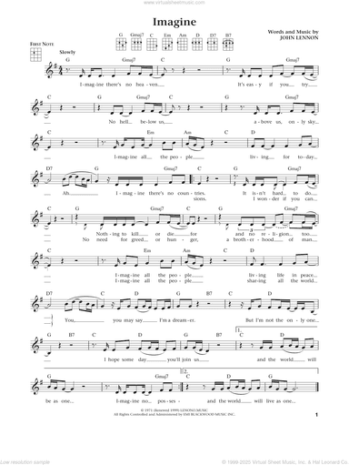 Imagine (from The Daily Ukulele) (arr. Liz and Jim Beloff)