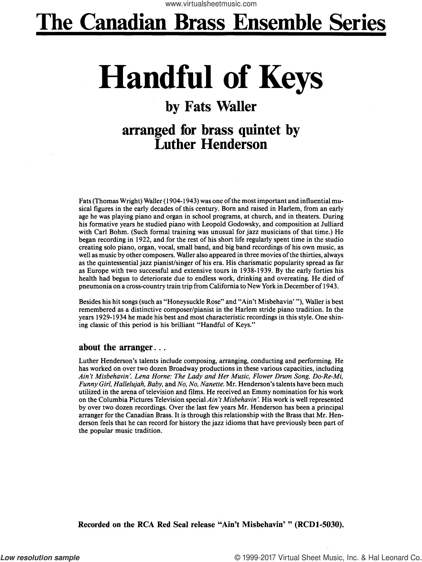 Handful of Keys (COMPLETE)