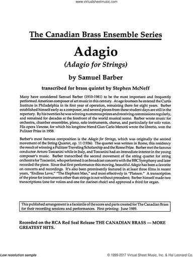 Adagio (Adagio For Strings) (COMPLETE)