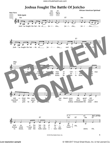 Joshua (Fit The Battle Of Jericho) (from The Daily Ukulele) (arr. Liz and Jim Beloff)