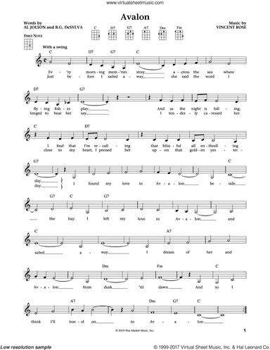 Avalon (from The Daily Ukulele) (arr. Liz and Jim Beloff)