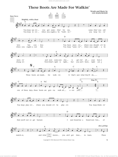 These Boots Are Made For Walkin' (from The Daily Ukulele) (arr. Liz and Jim Beloff)