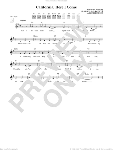 California, Here I Come (from The Daily Ukulele) (arr. Liz and Jim Beloff)