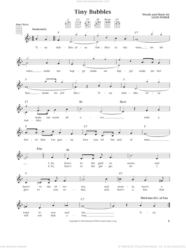Tiny Bubbles (from The Daily Ukulele) (arr. Liz and Jim Beloff)