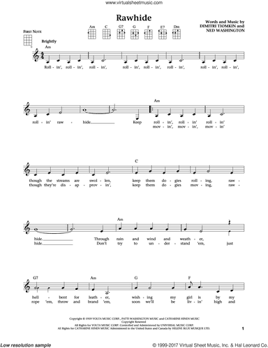 Rawhide (from The Daily Ukulele) (arr. Liz and Jim Beloff)