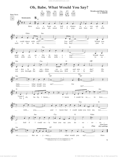 Oh, Babe, What Would You Say? (from The Daily Ukulele) (arr. Liz and Jim Beloff)